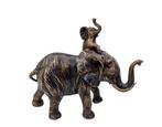 Beeldje - Elephant with baby - Brons, Antiek en Kunst