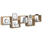 vidaXL Wandschap kubus 5 vakken bewerkt hout artisanaal, Huis en Inrichting, Verzenden, Nieuw
