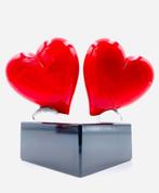 Guidotti - sculptuur, Coppia Cuori Love - 6.5 cm -, Antiek en Kunst, Antiek | Glas en Kristal