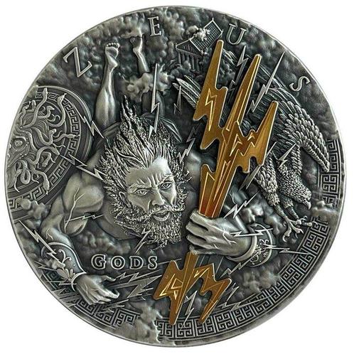 Niue. 2 Dollars 2021 Gods - Zeus, 2 Oz (.999), Postzegels en Munten, Munten | Europa | Niet-Euromunten