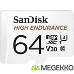 SanDisk High Endurance 64GB MicroSDXC Geheugenkaart, Computers en Software, Nieuw, Verzenden