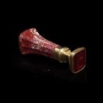 Antique Early 20th Century 18kt Gold Seal with Agate and