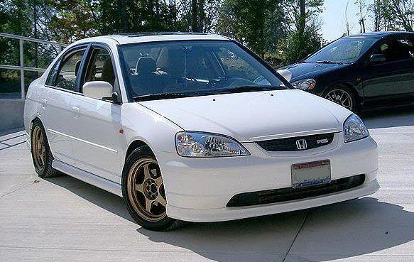 ABS Side Skirts Type R Style Zwart Honda Civic, Auto-onderdelen, Sidebars, Nieuw, Ophalen of Verzenden