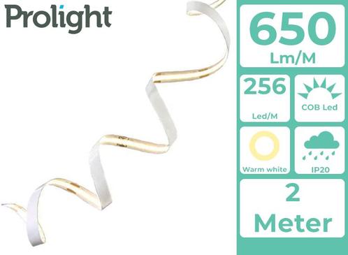 Prolight COB LED-Strip - Koud Wit - 2 Meter - Met, Huis en Inrichting, Lampen | Overige, Nieuw, Verzenden