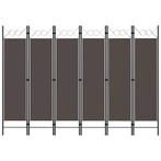 vidaXL Kamerscherm met 6 panelen 240x180 cm antraciet, Huis en Inrichting, Woonaccessoires | Kamerschermen, Verzenden, Nieuw