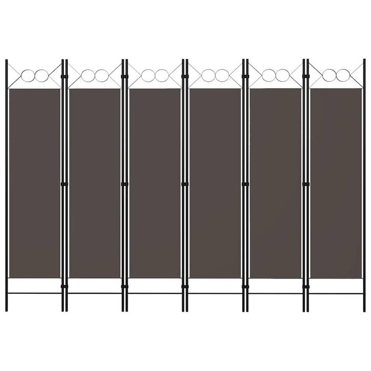 vidaXL Kamerscherm met 6 panelen 240x180 cm antraciet, Huis en Inrichting, Woonaccessoires | Kamerschermen, Nieuw, Verzenden