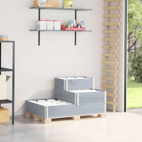 vidaXL Verhoogde plantenbak 3-laags 120x80 cm massief, Tuin en Terras, Bloembakken en Plantenbakken, Nieuw, Hout, Verzenden