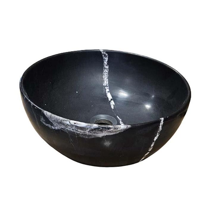 Sani Royal Waskom Rond Marmer Black Emparador met, Doe-het-zelf en Verbouw, Sanitair