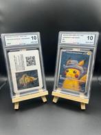 Pokémon - 2 Graded card - Pikachu With Grey Felt Hat &, Hobby en Vrije tijd, Verzamelkaartspellen | Pokémon, Nieuw