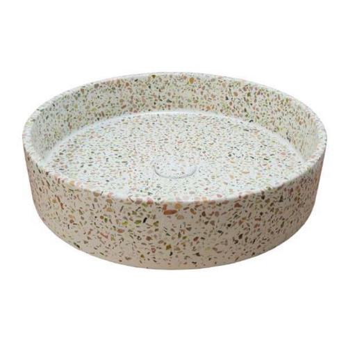 Waskom Ideavit Idea.Smart 42.5x42.5x10 cm Rond Terrazzo Wit, Doe-het-zelf en Verbouw, Sanitair, Overige typen, Nieuw, Ophalen of Verzenden