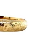 Gouden bangle met gravure 14 krt, Sieraden, Tassen en Uiterlijk, Armbanden, Ophalen of Verzenden, Nieuw