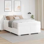 vidaXL Bedframe Wit 140 x 200 cm Kunstleer, Verzenden, Nieuw, Wit, Overige materialen