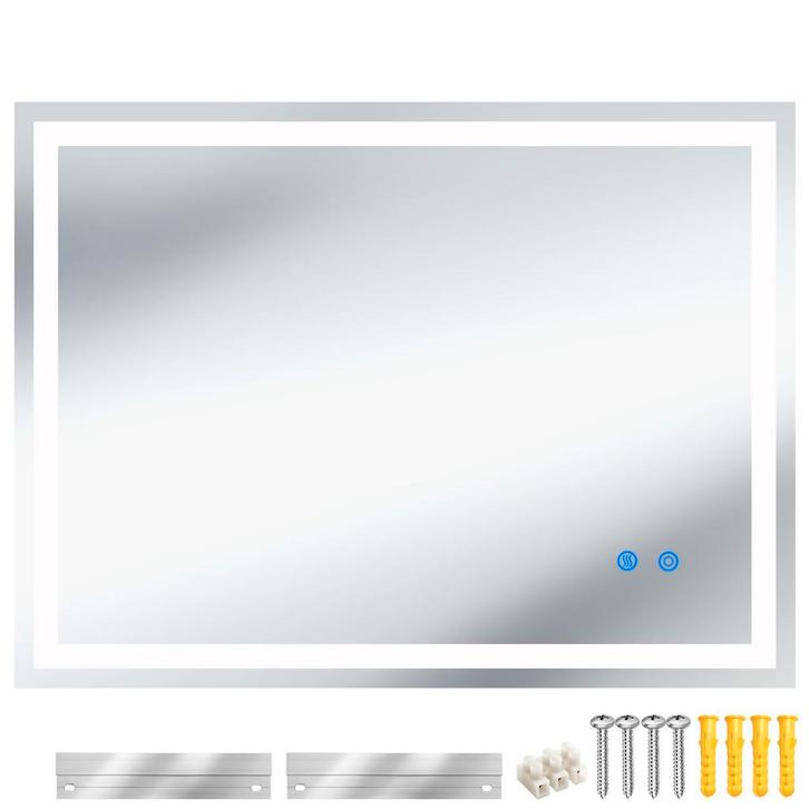 LED-badkamerspiegel Clara, dimbaar, met 3 lichtkleuren - 60, Huis en Inrichting, Woonaccessoires | Spiegels, Verzenden