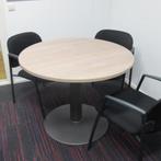 (MDK-104235) Ahrend trompetpoot tafel doorsnede 110 cm, Huis en Inrichting, Bureaus, Ophalen of Verzenden, Gebruikt