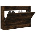 vidaXL Schoenenkast 80x21x57 cm bewerkt hout gerookt, Huis en Inrichting, Verzenden, Nieuw