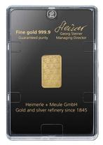 5 gram - Goud .999 - Heimerle + Meule - Verzegeld, Postzegels en Munten, Edelmetalen en Baren