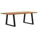 vidaXL Eettafel met natuurlijke rand 220x100x74 cm massief, Huis en Inrichting, Tafels | Eettafels, Verzenden, Nieuw