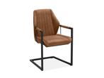 Eetkamerstoel Vera - eetkamerstoelen - Cognac, Huis en Inrichting, Stoelen, Nieuw, Bruin, Stof