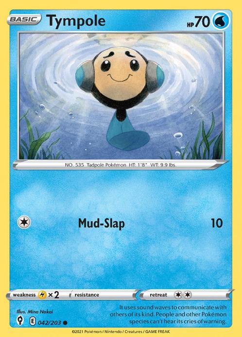 Tympole 042/203 (Evolving Skies), Hobby en Vrije tijd, Verzamelkaartspellen | Pokémon, Losse kaart, Nieuw, Foil, Ophalen of Verzenden