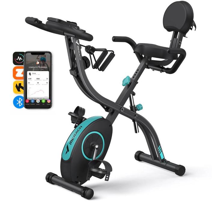 Opvouwbare 4-in-1 Hometrainer – Magnetische Weerstand en LCD, Sport en Fitness, Fitnessapparatuur, Nieuw, Verzenden