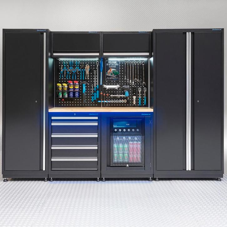 Datona Werkplaatsinrichting PREMIUM eiken werkblad met, Doe-het-zelf en Verbouw, Werkbanken, Nieuw, Ophalen of Verzenden