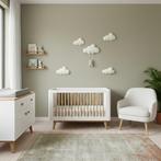 Wolkenset wit met beertje op schommel voor kinderkamer |..., Kinderen en Baby's, Ophalen of Verzenden, Nieuw