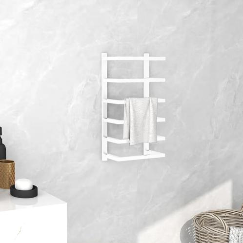 vidaXL Handdoekenrek 24x12x48 cm staal wit, Huis en Inrichting, Badkamer | Badtextiel en Accessoires, Wit, Nieuw, Verzenden