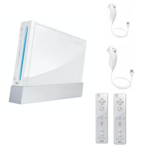 Nintendo Wii Wit + 2 Controllers (2 Player Bundel), Spelcomputers en Games, Spelcomputers | Nintendo Wii, Zo goed als nieuw, Ophalen of Verzenden