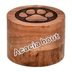 Acacia houten URN box (Honden urn, honden herdenking), Verzenden, Nieuw