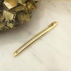 Gouden smalle broche | Vintage (lange broche, gouden broche), Sieraden, Tassen en Uiterlijk, Broches, Ophalen of Verzenden, Gebruikt