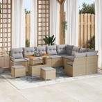 vidaXL 12-delige Tuinbankenset met kussens poly rattan, Tuin en Terras, Verzenden, Nieuw, Rotan