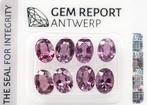 Zonder Minimumprijs - 8 pcs  Spinel  - 7.30 ct - Gem Report, Nieuw