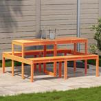 vidaXL Picknicktafel 160x134x75 cm massief grenenhout, Tuin en Terras, Verzenden, Nieuw