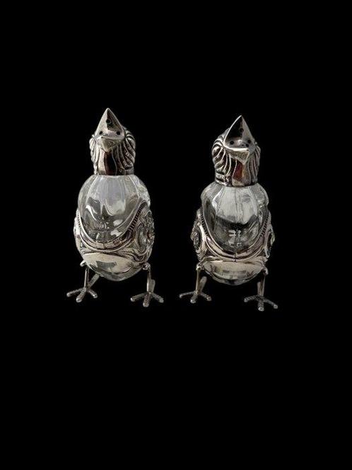 Zout- en pepervaatjes (2) - Zilver, Antiek en Kunst, Antiek | Goud en Zilver