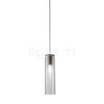 Panzeri Clio Hanglamp, plafondkapje zwart/glas kristal, Verzenden, Nieuw