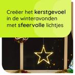 Kerstverlichting Raam Kerstster - 19x16cm - Inclusief, Diversen, Kerst, Verzenden, Nieuw