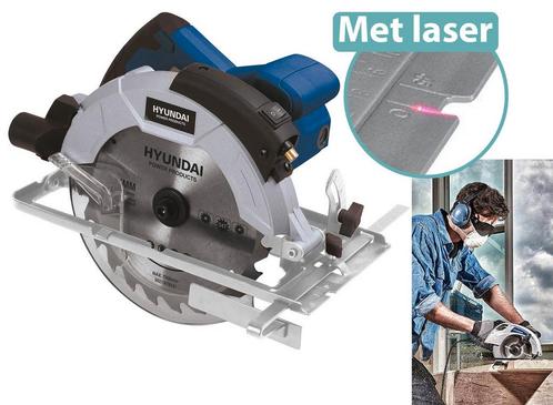 Hyundai cirkelzaag 1.200 W - met laser - Inclusief zaagblad, Doe-het-zelf en Verbouw, Gereedschap | Zaagmachines, Nieuw, Verzenden