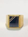 23.00 mm (72) - 18 karaat Goud - Ring Onyx
