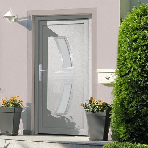 vidaXL Voordeur 98x208 cm PVC wit, Doe-het-zelf en Verbouw, Deuren en Horren, Nieuw, Verzenden