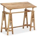 Massief Houten Tekentafel | Tweedekansje | OP=OP, Ophalen of Verzenden, In hoogte verstelbaar, Nieuw, Bureau
