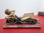 G. Visentin - Figuur - Figura femminile sdraiata - Emaille,, Antiek en Kunst, Curiosa en Brocante