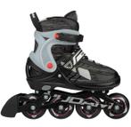 Nijdam Inlineskates Zwart/Zilvegrijs/Rood Maat 43-47