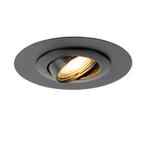 Ronde inbouwspot zwart kantelbaar met opvulring - Edu, Nieuw, Overige materialen, Modern