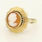 Ring - 14 karaat Geel goud - Camee, Sieraden, Tassen en Uiterlijk, Nieuw