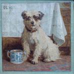 Otto Eerelman (1839-1926) - Hondje met beker, Antiek en Kunst, Kunst | Schilderijen | Klassiek
