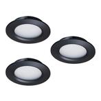 Ledisons LED-inbouwspot set 3 stuks Modena zwart 3W dimbaar, Huis en Inrichting, Nieuw