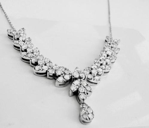 Zonder Minimumprijs - Statement ketting - 14 karaat Witgoud, Sieraden, Tassen en Uiterlijk, Antieke sieraden