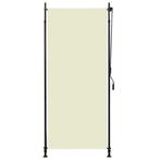 vidaXL Rolgordijn voor buiten 100x270 cm crème, Verzenden, Nieuw