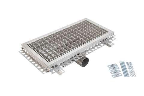 Bakgoot rvs 600x300mm centrale afvoer ø75mm horizontaal, Zakelijke goederen, Horeca | Meubilair en Inrichting, Verzenden