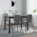 Eettafel 114x71x75 cm massief rubberwood zwart (Tafels), Huis en Inrichting, Tafels | Bijzettafels, Verzenden, Nieuw